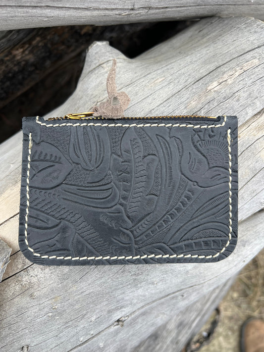 Mini Zipper Wallet - Black