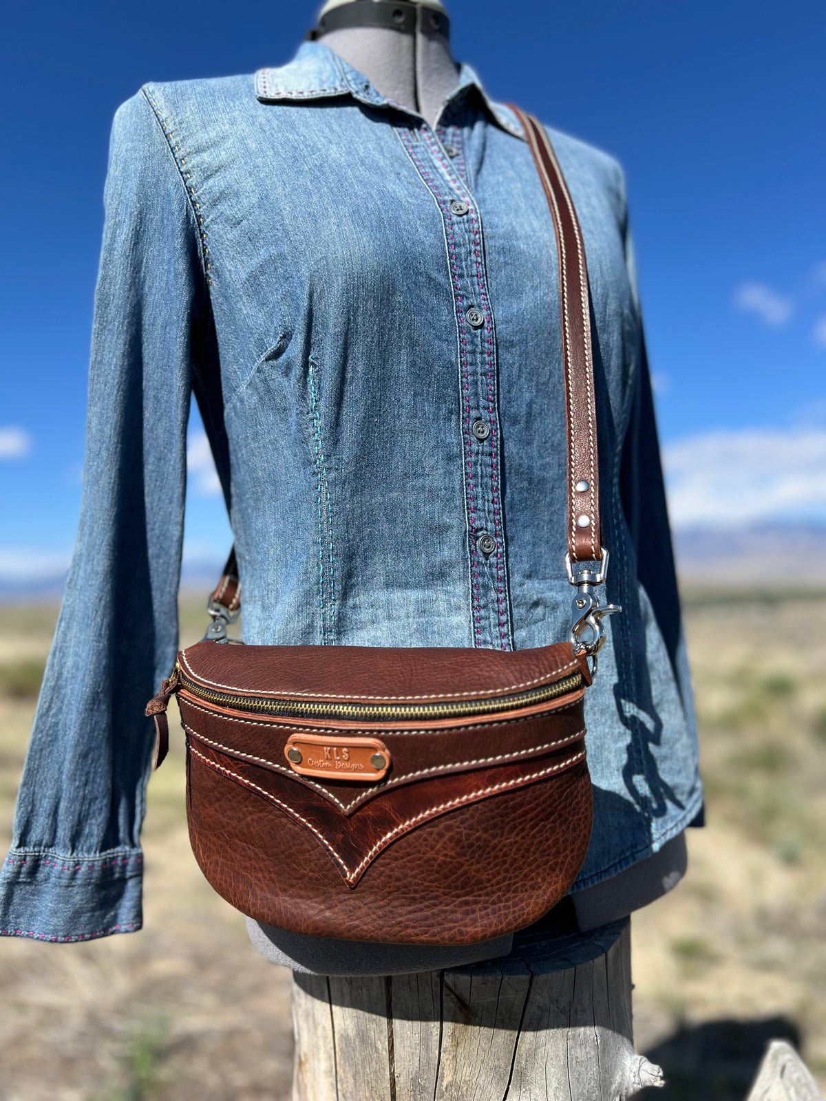 Bison Sling Bag + Leather Strap