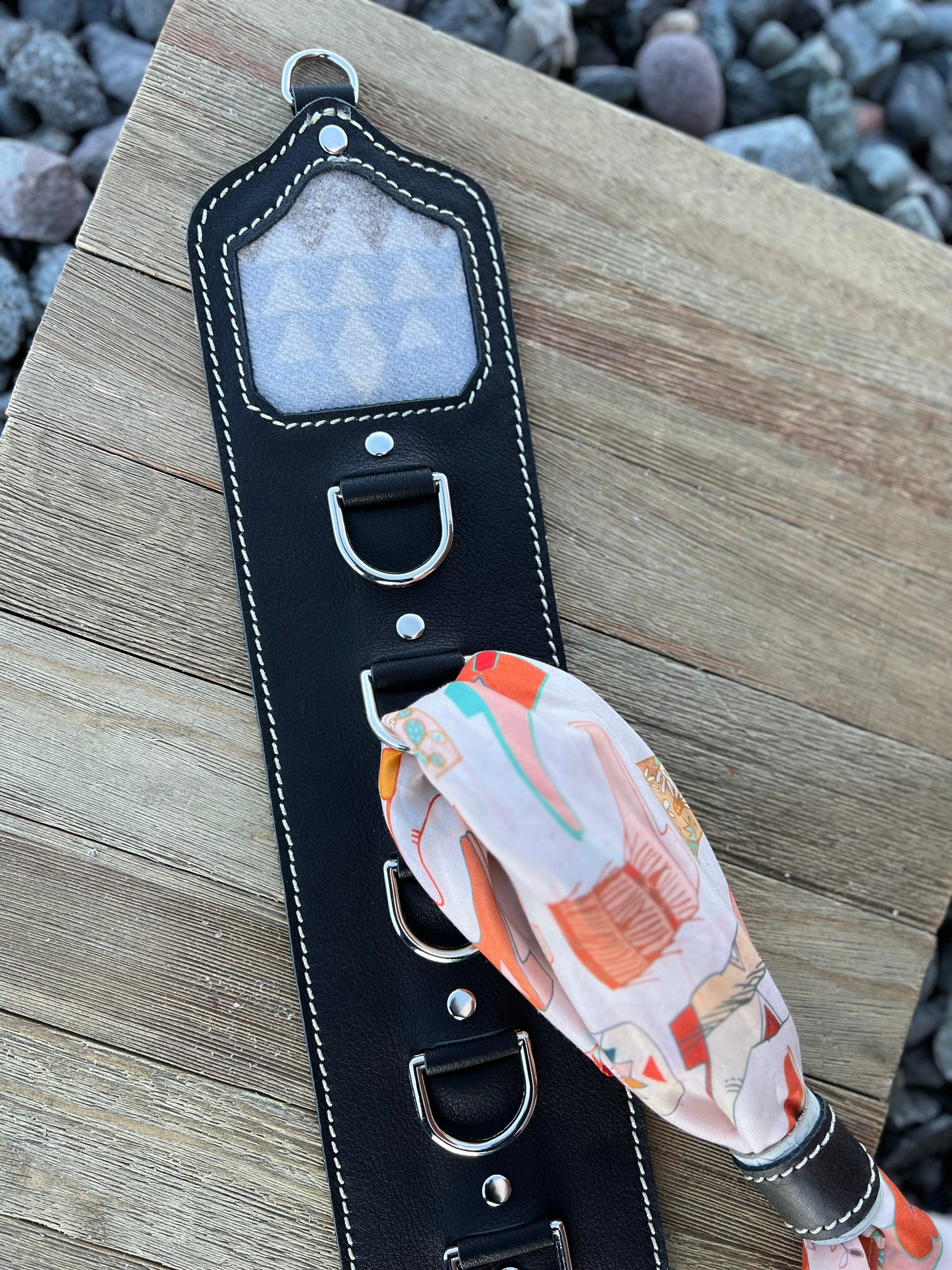 5 Ring Leather Wild Rag Holder