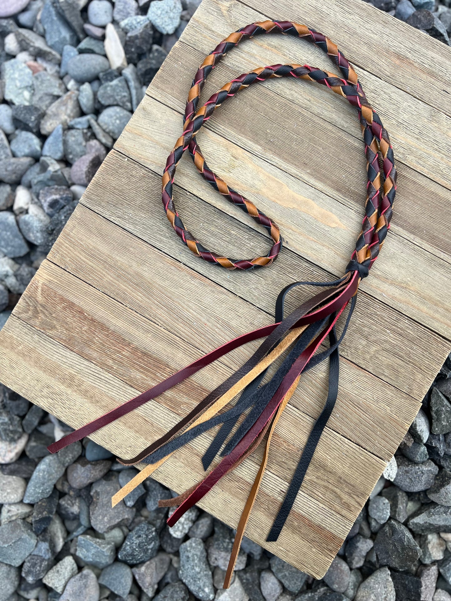 4-Strand Braided Leather Necklace