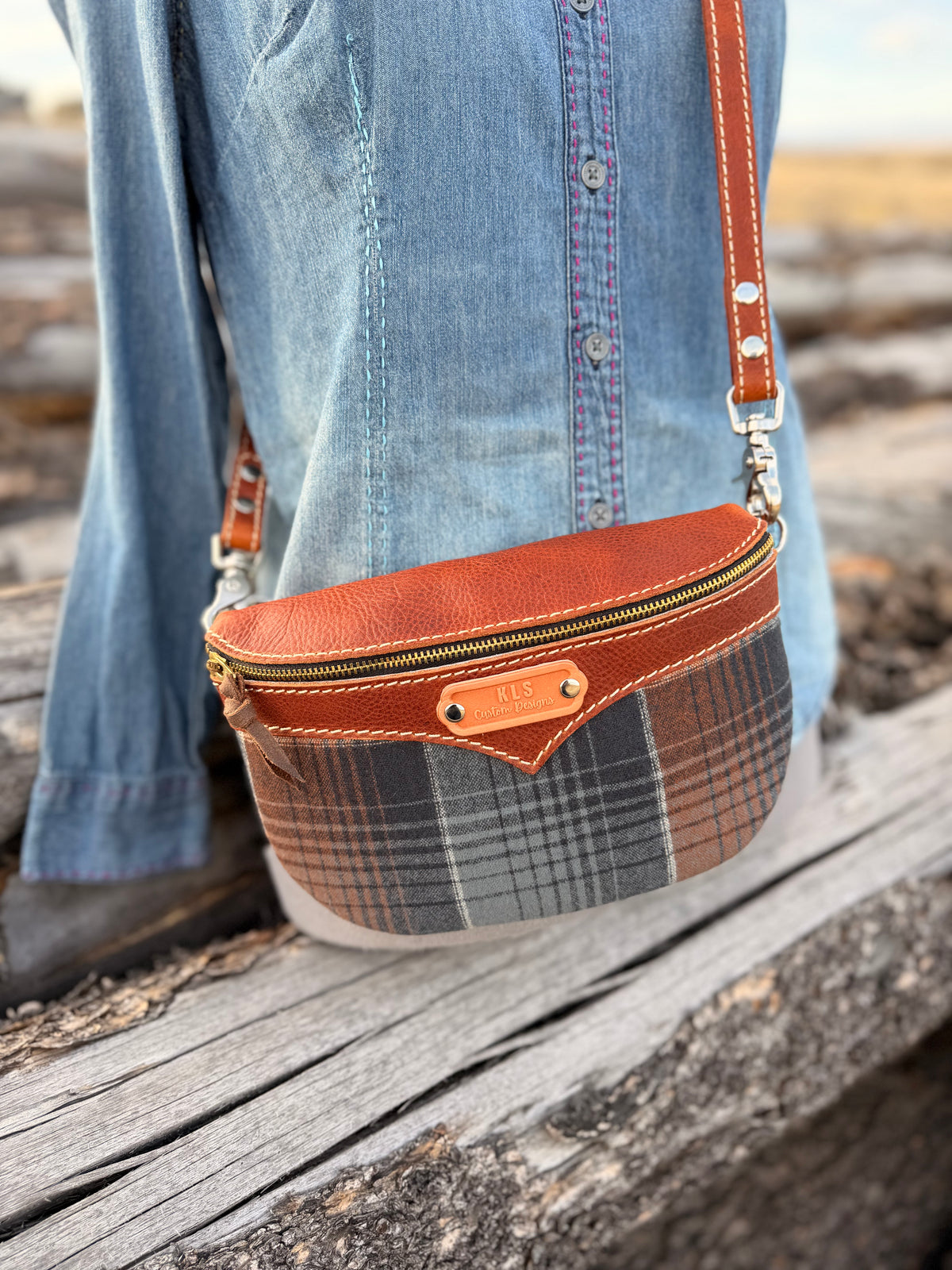 Sling Bag - *Special Edition* Pendleton Plaid - Bison Leather + Leather Strap