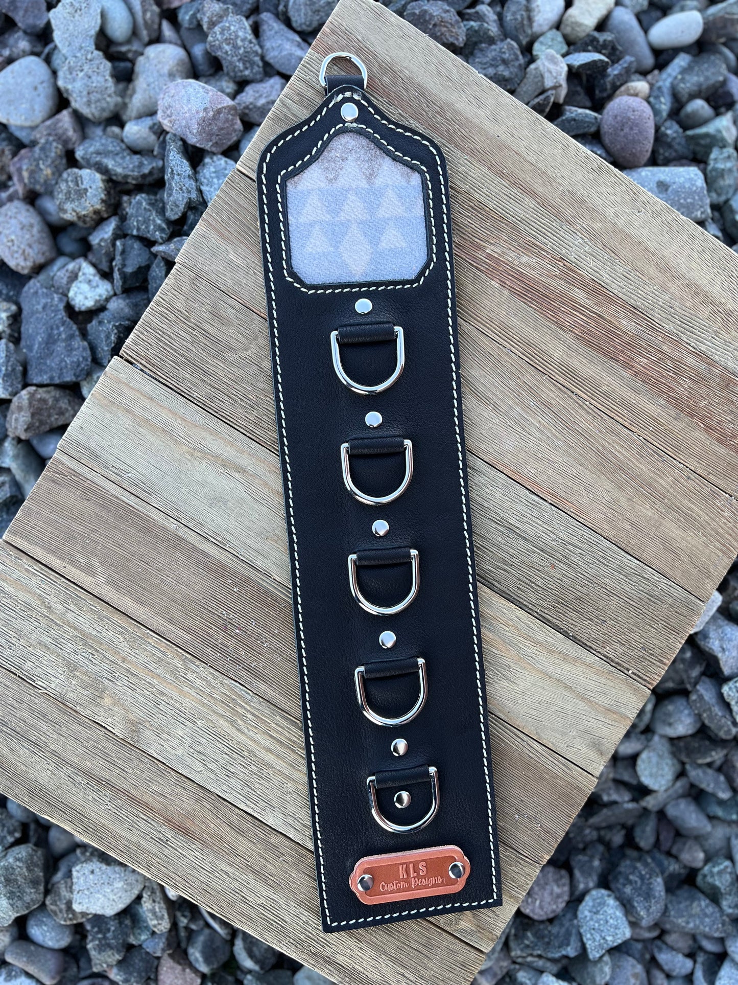 5 Ring Leather Wild Rag Holder