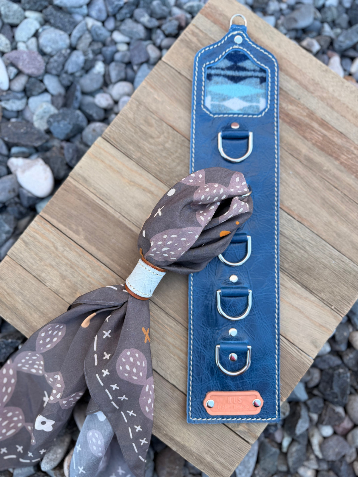5 Ring Leather Wild Rag Holder