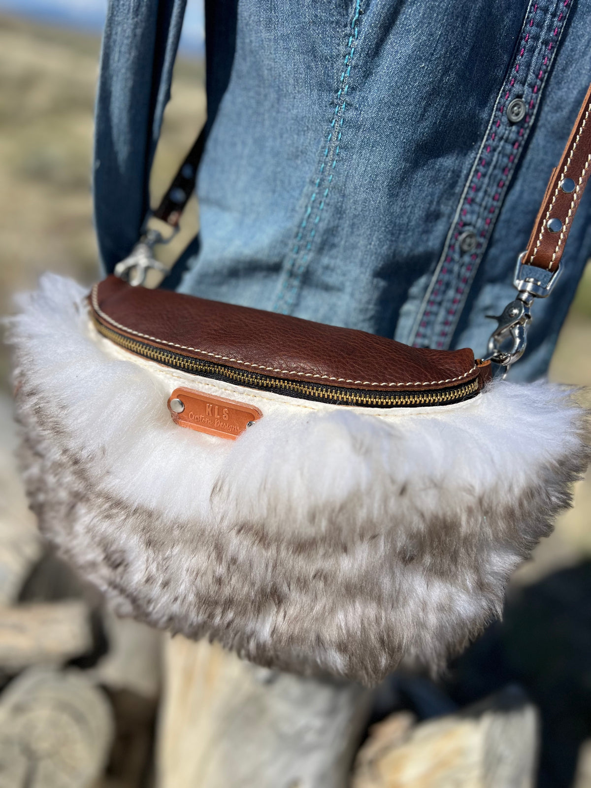Lamb Sling Bag + Leather Strap
