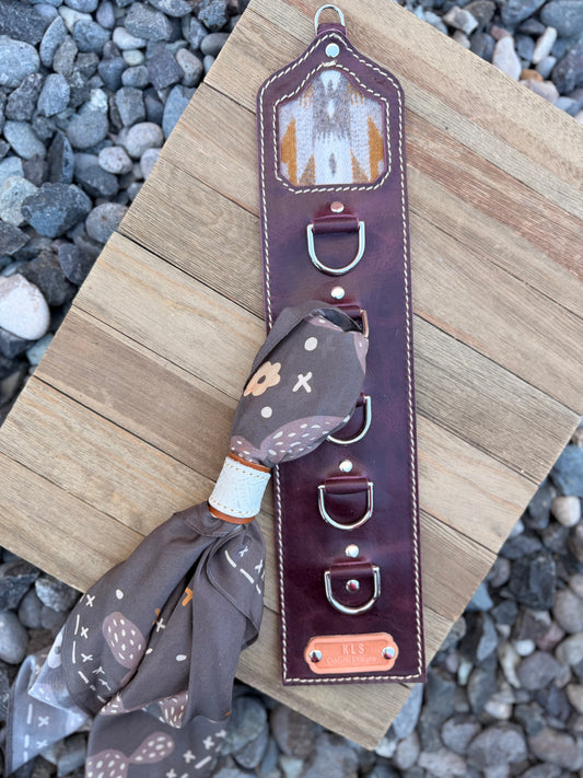 5 Ring Leather Wild Rag Holder