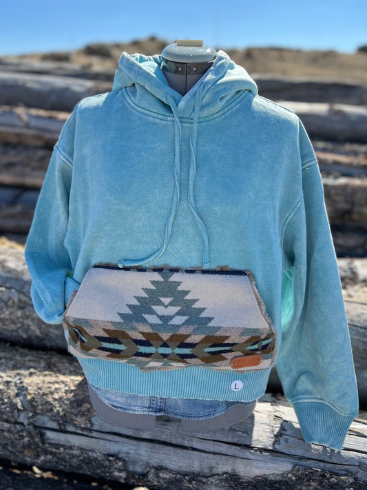 CROP Hoodie Sweatshirt - Large