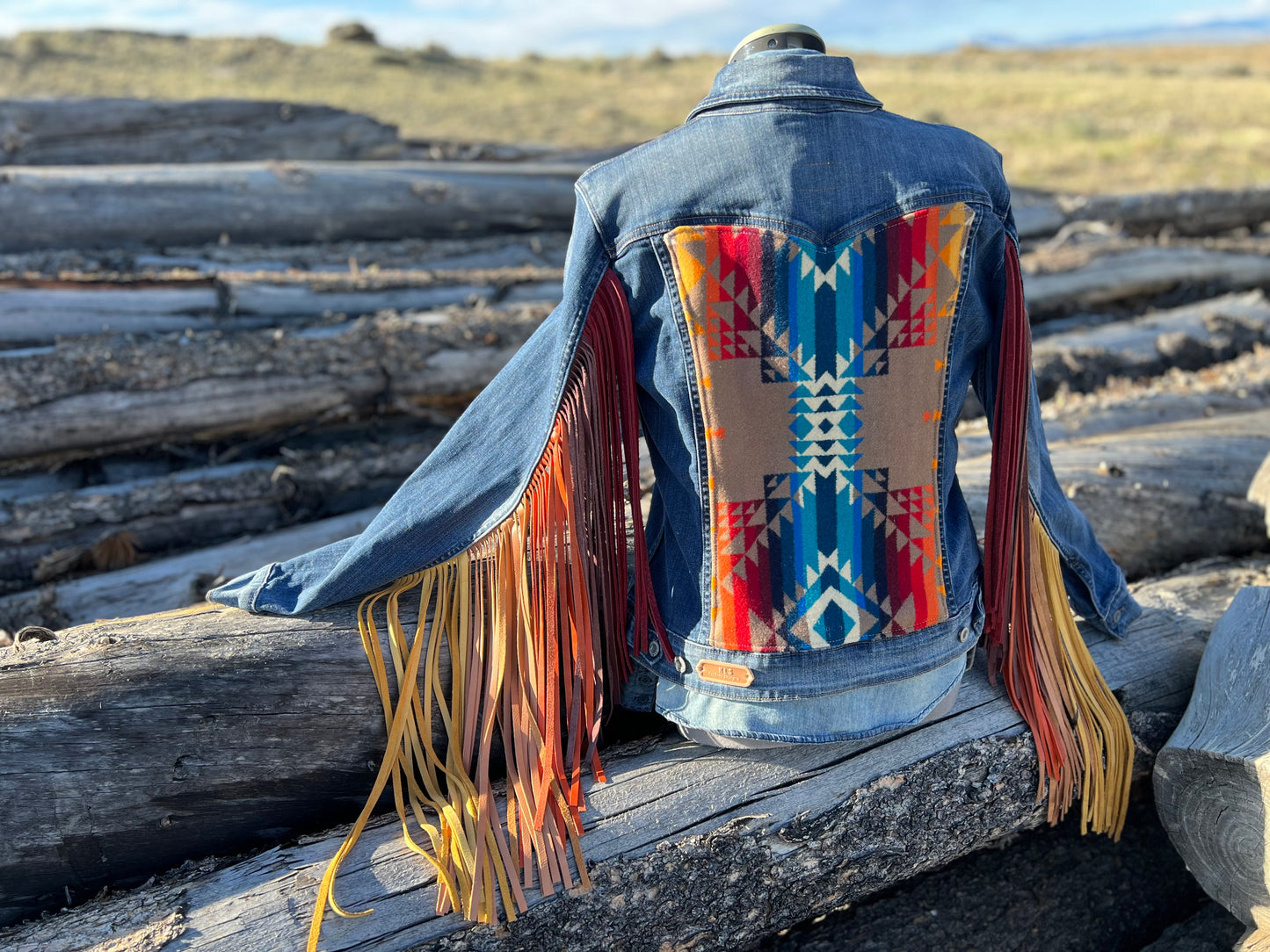 Fringe Jacket with Pendleton ~Ladies XL