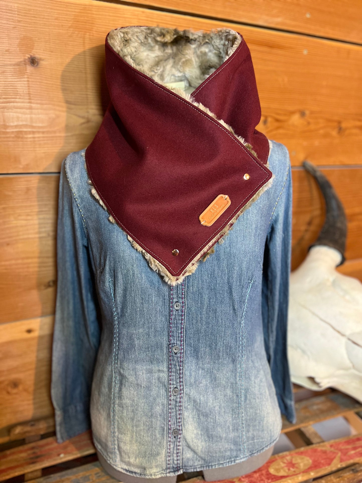 Neck Cowl - Burgundy