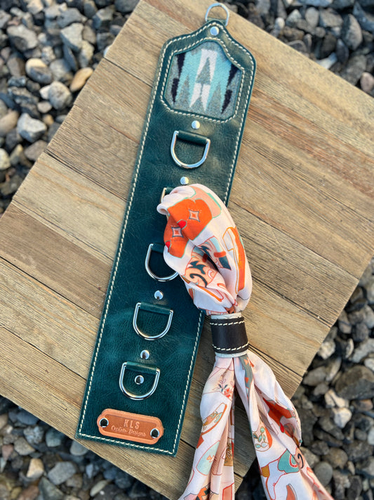 5 Ring Leather Wild Rag Holder