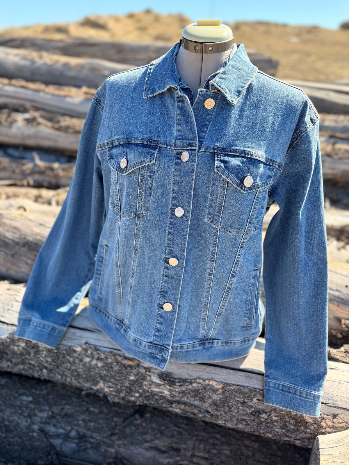 Jean Jacket with Pendleton ~Ladies L