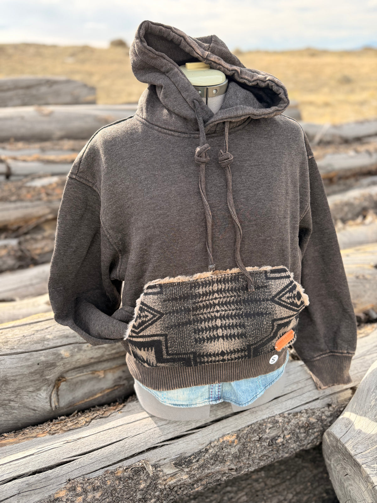 CROP Hoodie Sweatshirt - Small