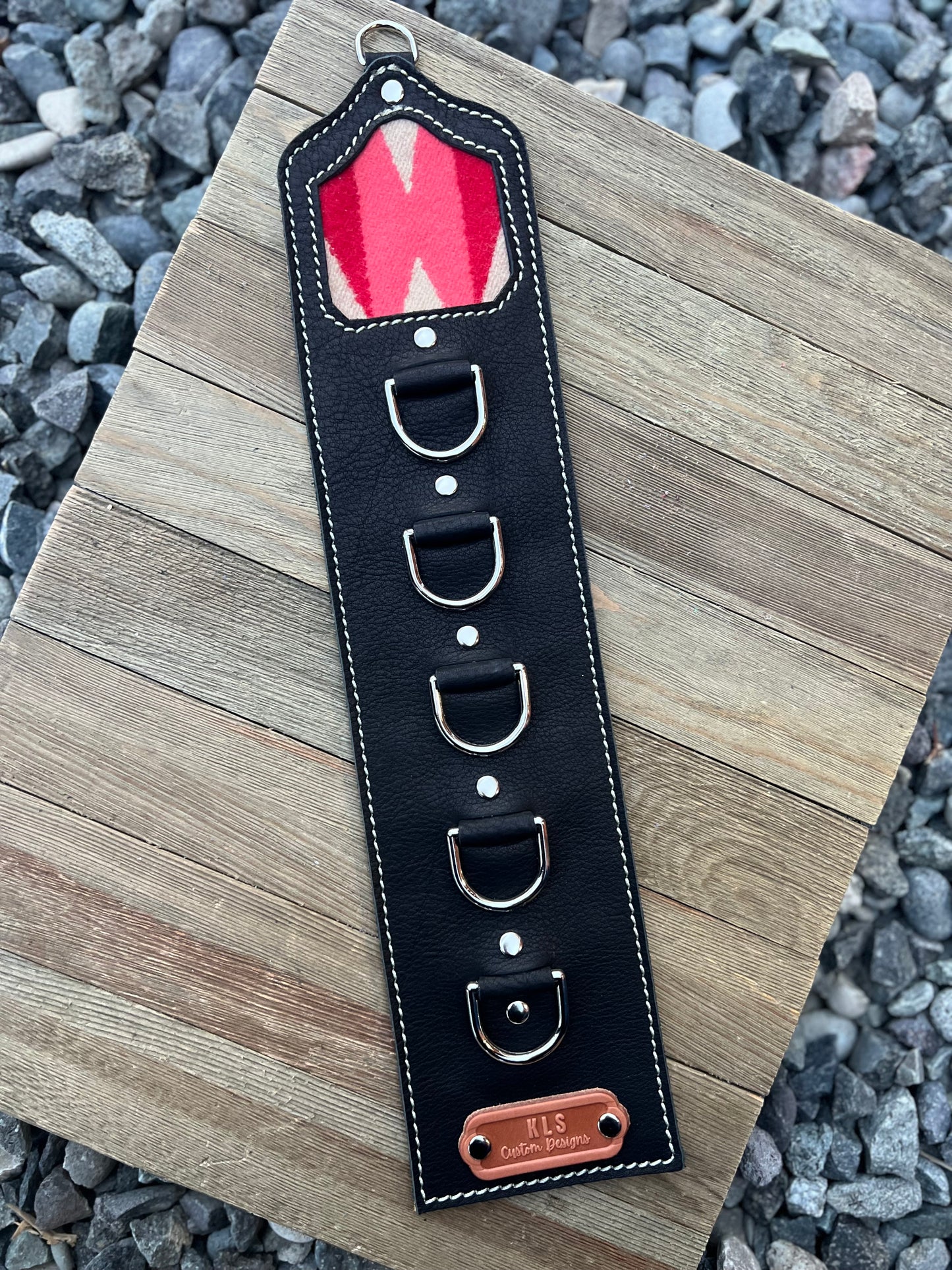 5 Ring Leather Wild Rag Holder